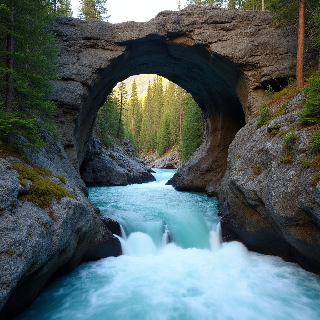 Natural Bridge rock formation in Yoho